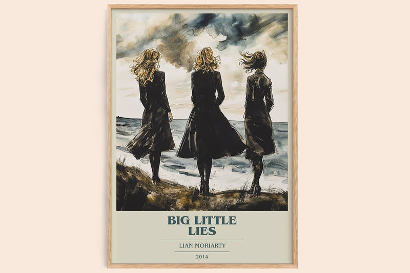 Big Little Lies Book Cover Poster by Lian Moriarty (Modern Minimalist style)