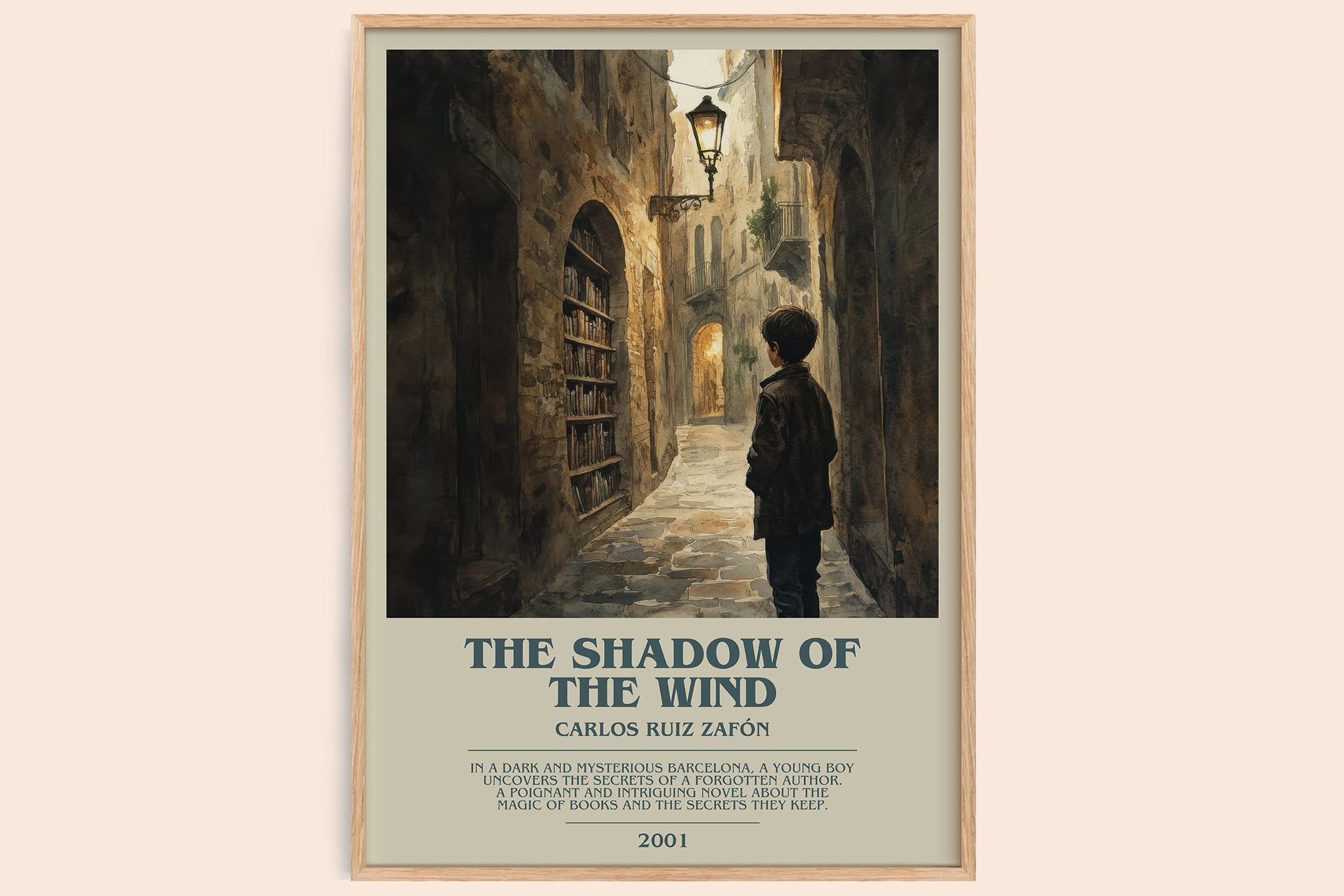 The Shadow Of The Wind Bookish Wall Art by Carlos Ruiz Zafón
