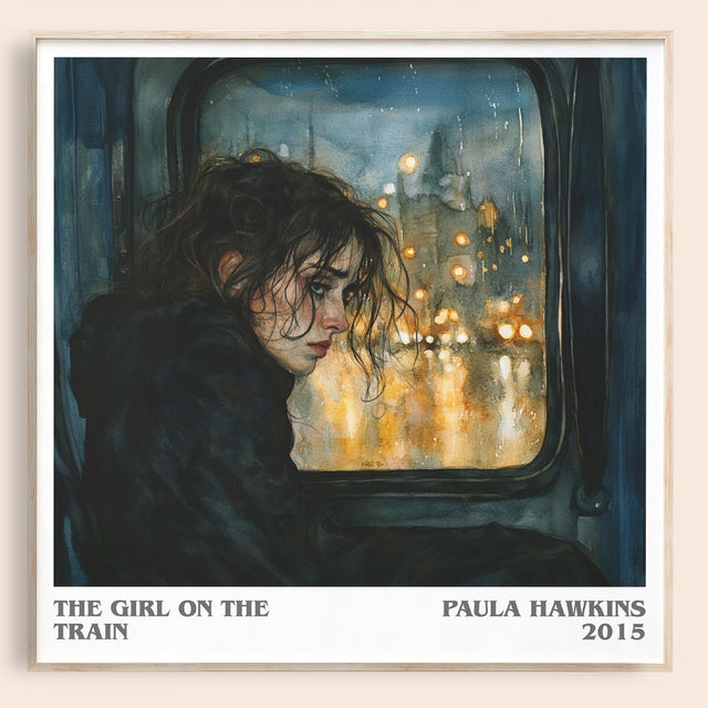 The Girl on the Train Literary Art Print by Paula Hawkins