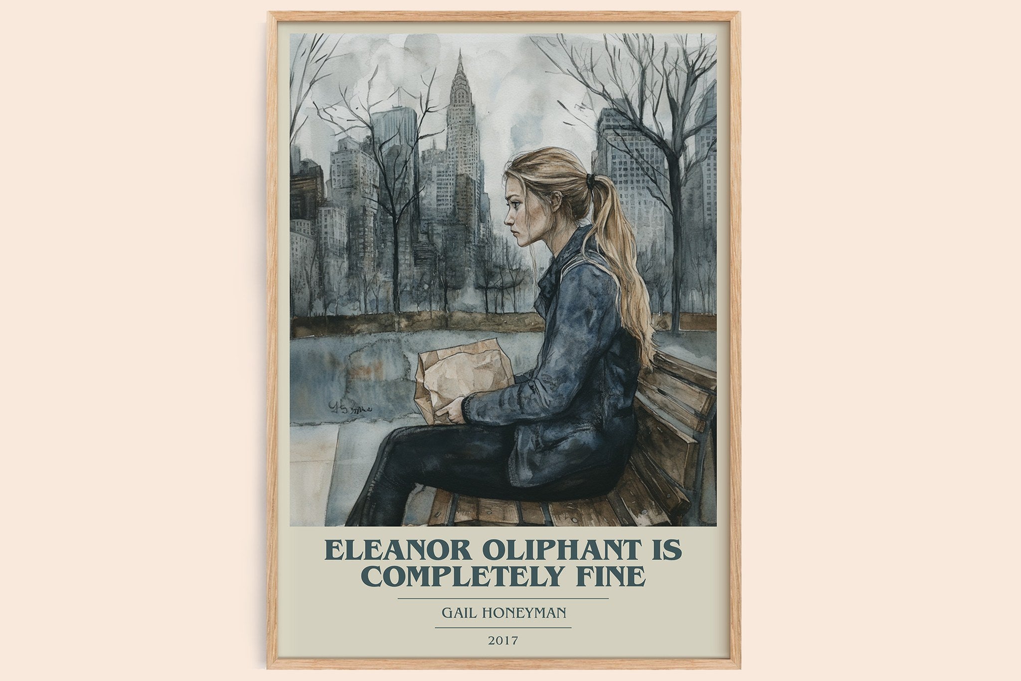 Eleanor Oliphant Is Completely Fine Book Cover Poster by Gail Honeyman