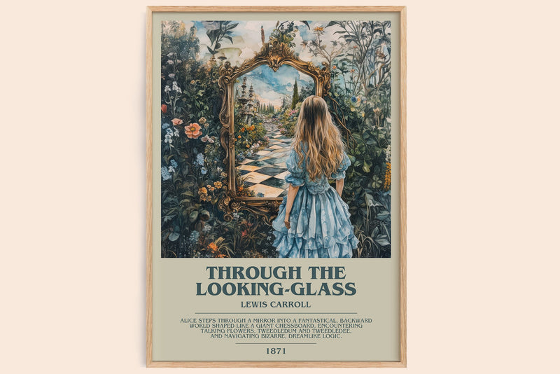 Through The Looking-Glass Bookish Wall Art by Lewis Carroll (Modern style)