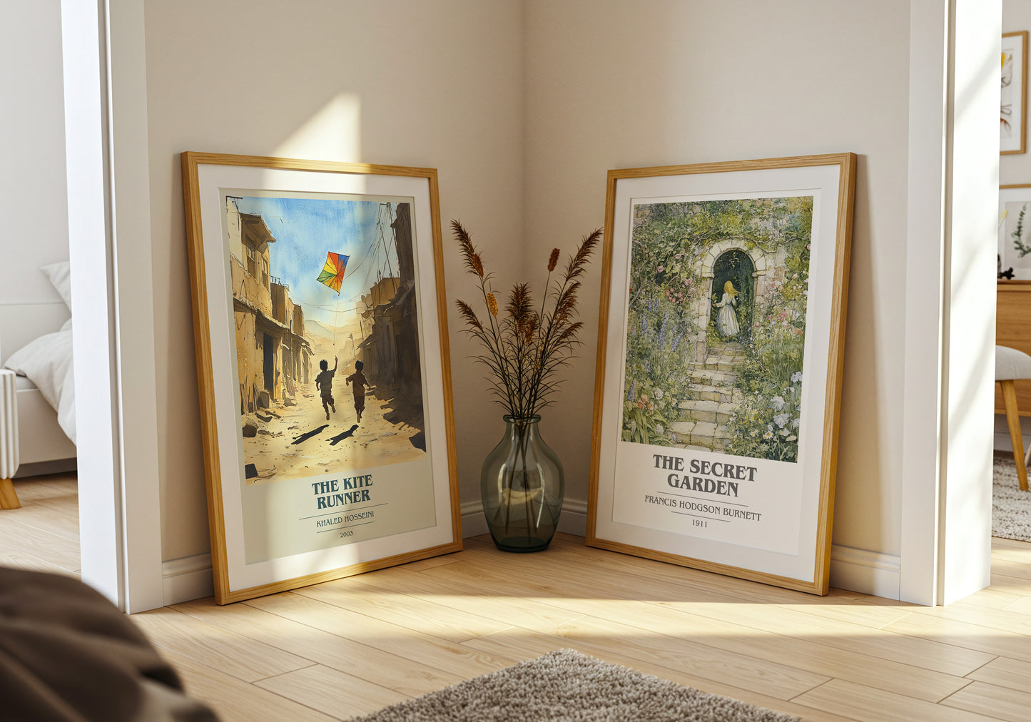 The Kite Runner book cover book poster framed on wall – literary fiction wall art