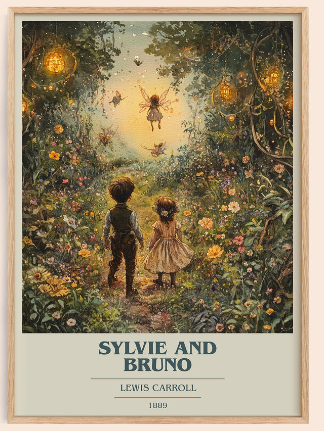 Sylvie and Bruno Book Cover Poster by Lewis Carroll