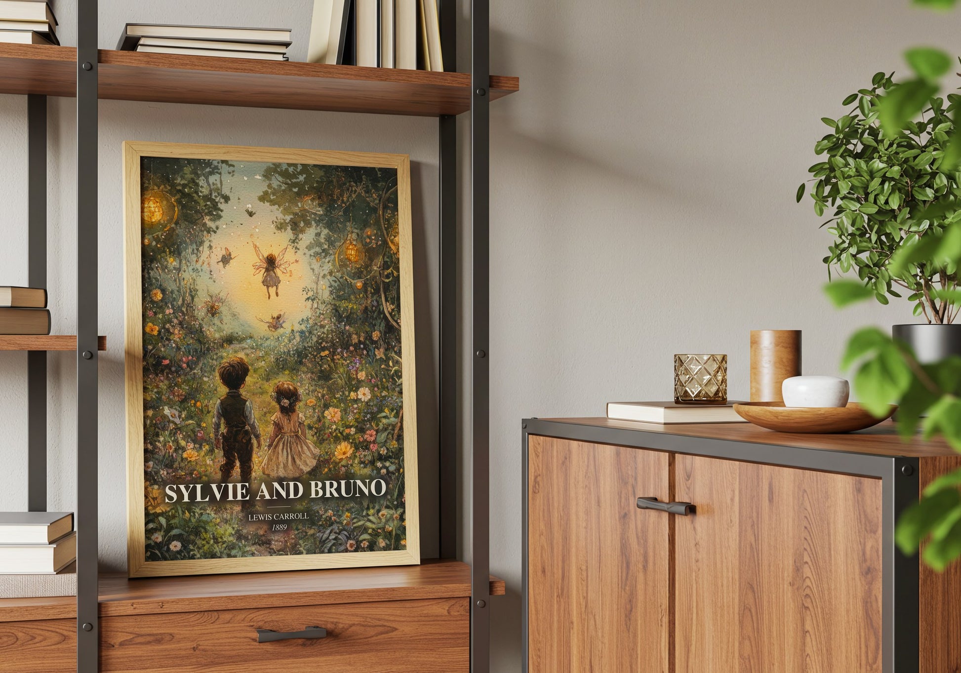 Sylvie And Bruno book watercolour illustration paper finish options – matte satin gloss