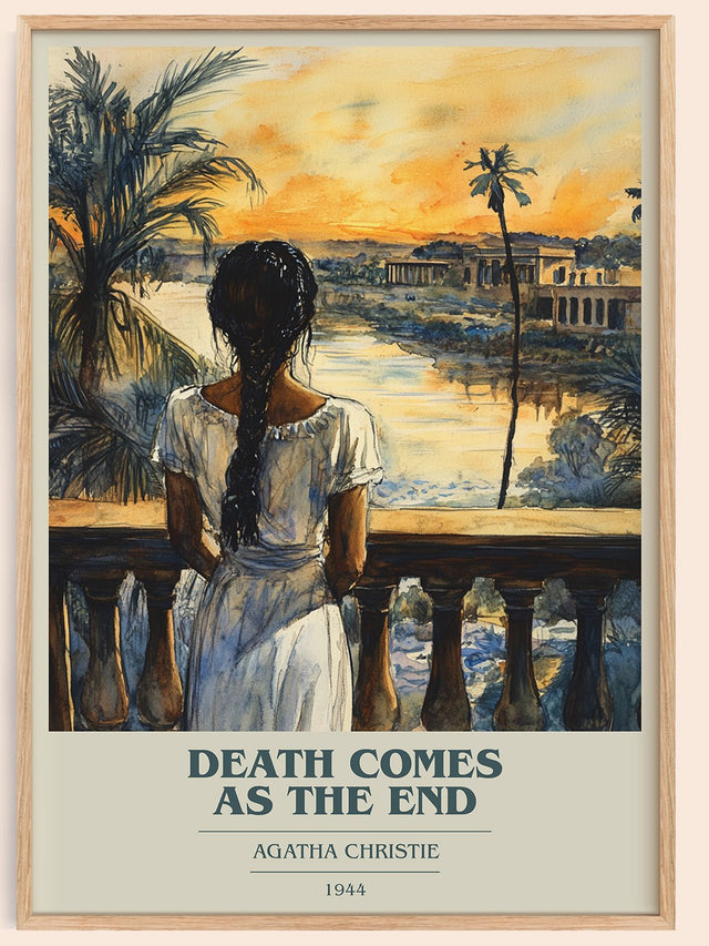 Death Comes as the End Book Cover Poster by Agatha Christie