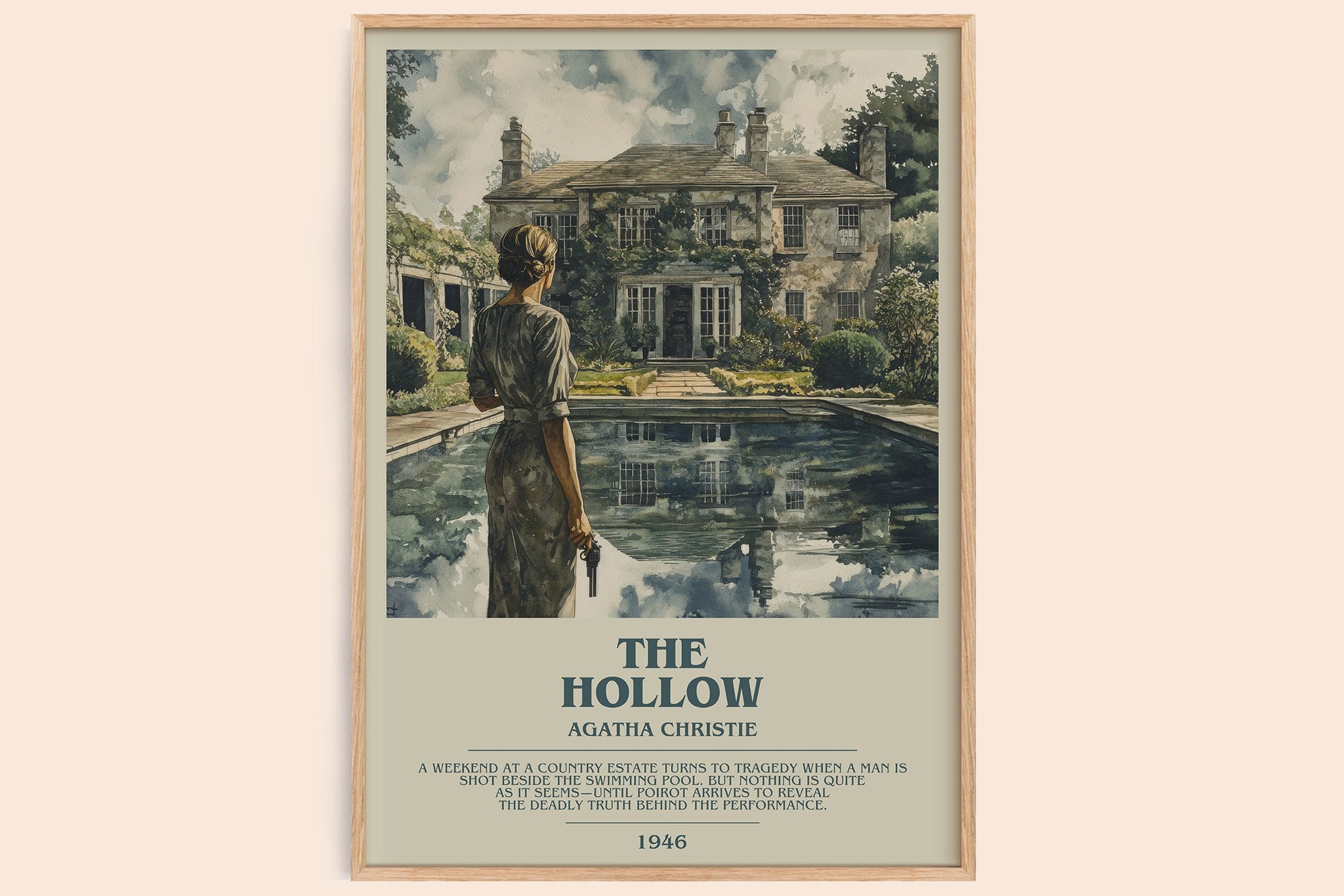 The Hollow Bookish Wall Art by Agatha Christie