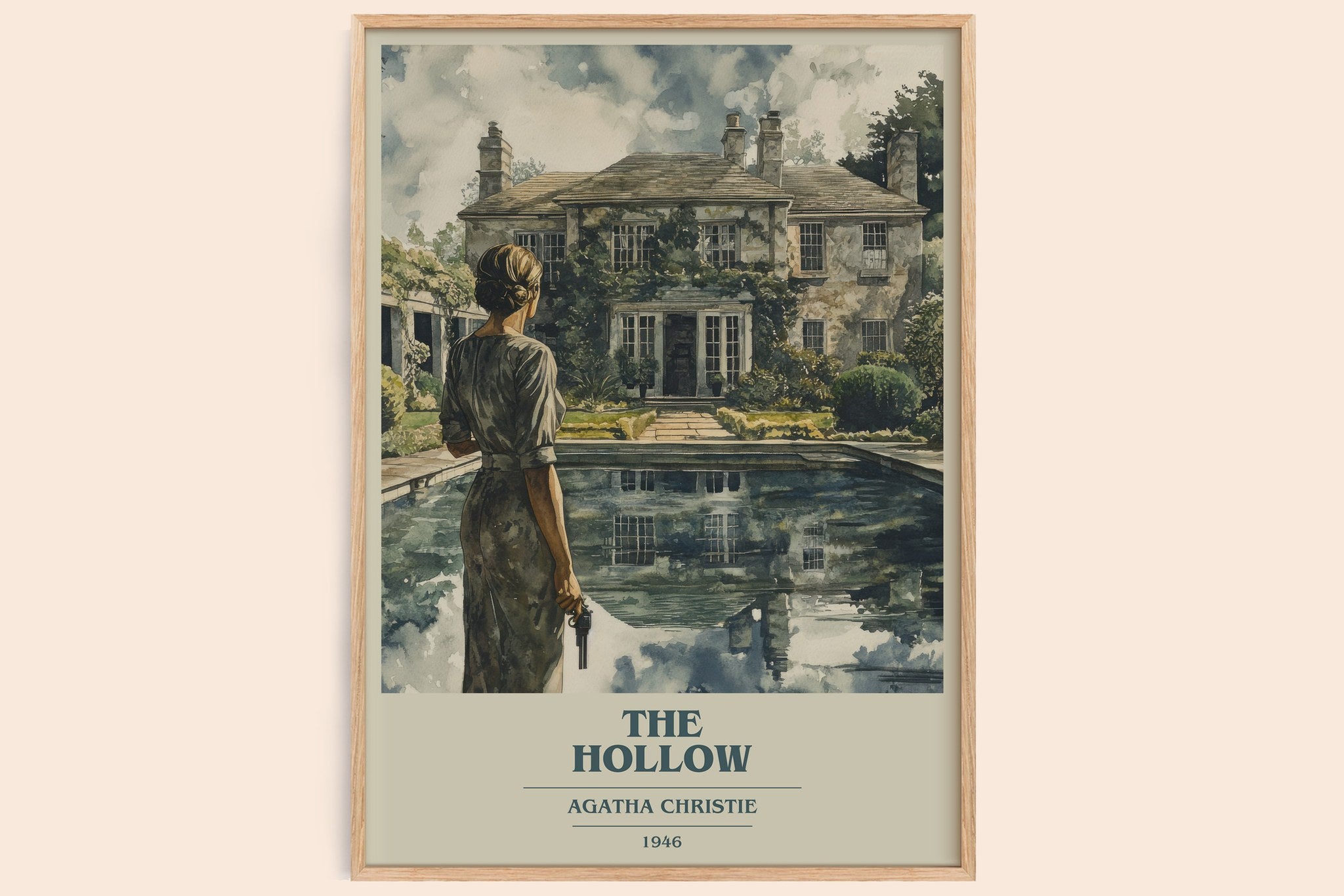 The Hollow Book Cover Poster by Agatha Christie