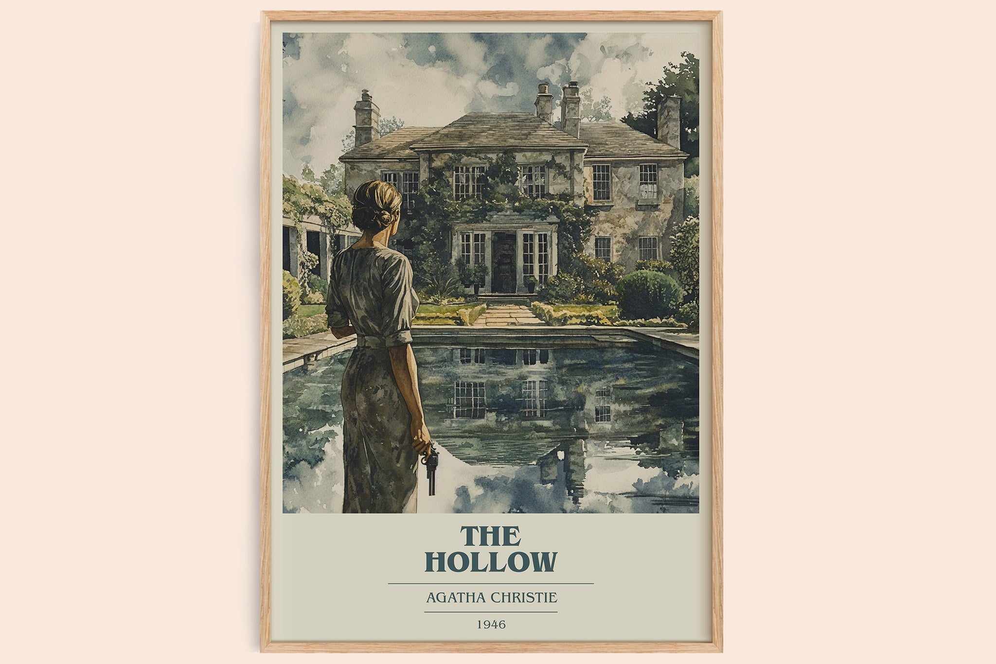 The Hollow Book Cover Poster by Agatha Christie