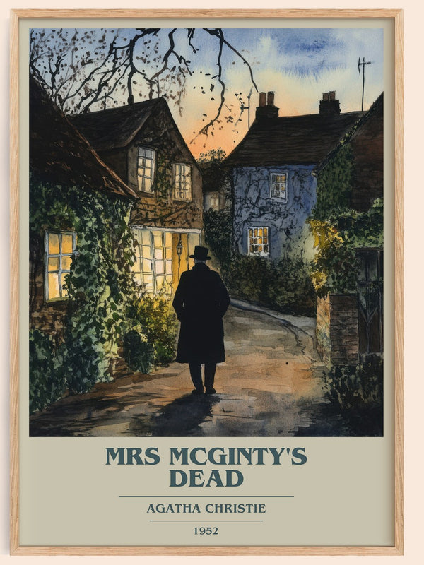 Mrs McGinty's Dead Book Cover Poster by Agatha Christie – framed poster