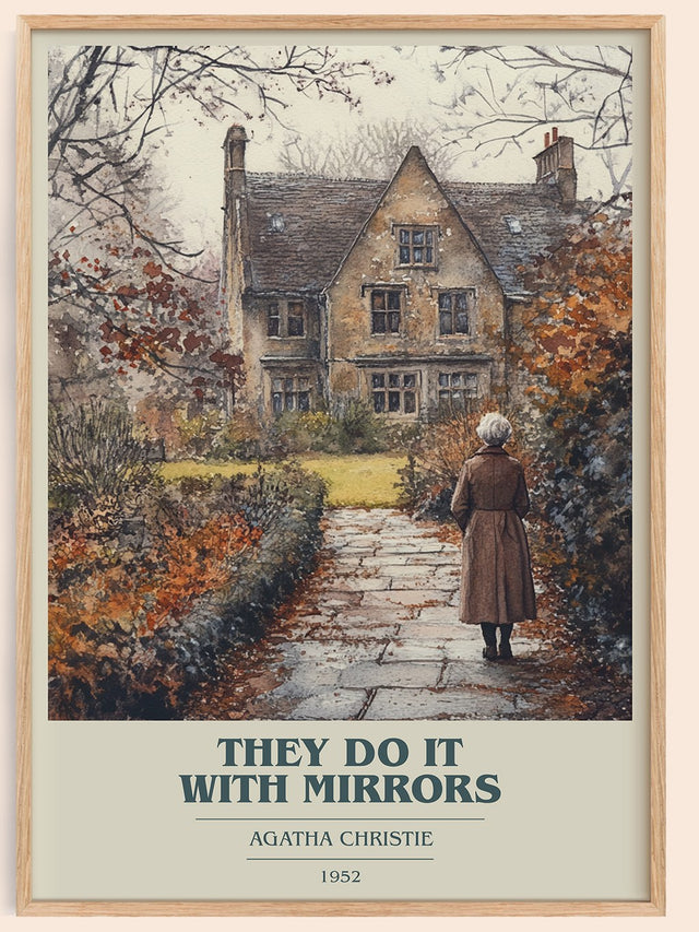 They Do It with Mirrors Book Cover Poster by Agatha Christie