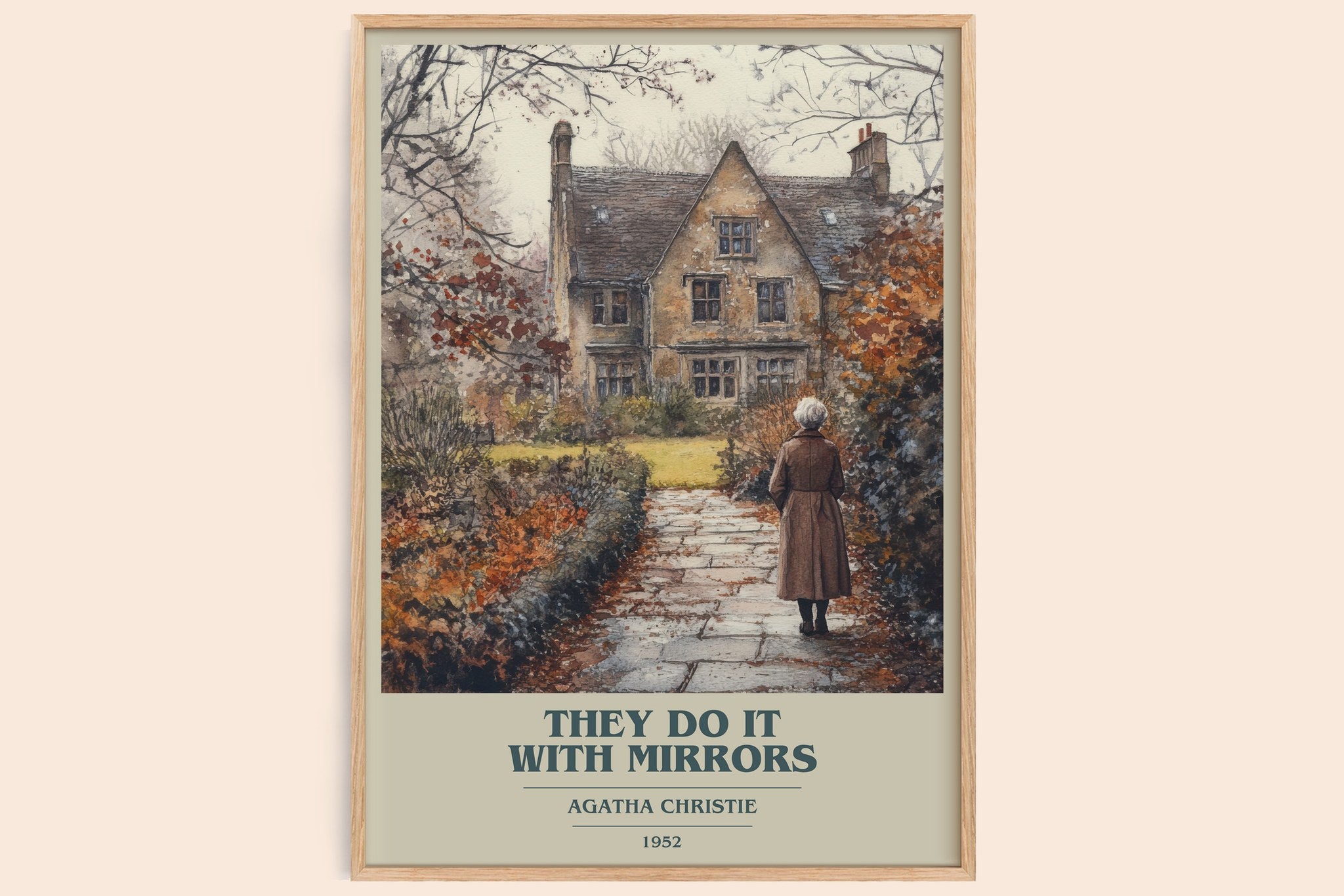 They Do It with Mirrors Book Cover Poster by Agatha Christie