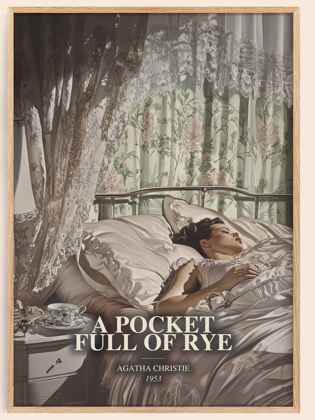 A Pocket Full Of Rye Book Watercolour Illustration by Agatha Christie