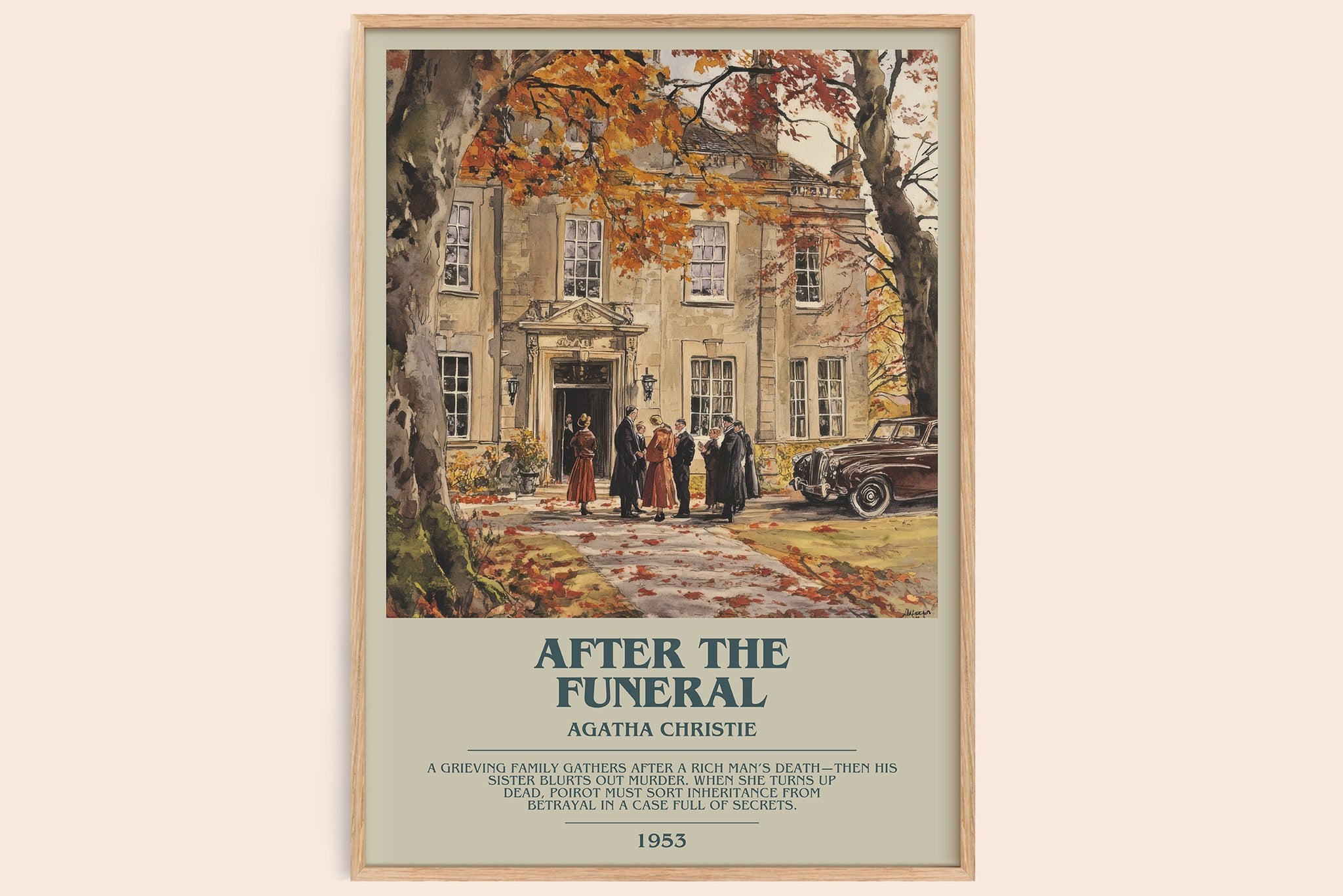 After the Funeral Bookish Wall Art by Agatha Christie