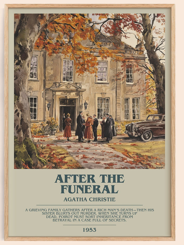 After the Funeral Bookish Wall Art by Agatha Christie