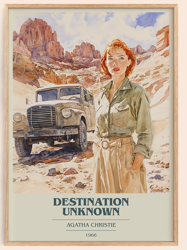 Destination Unknown Book Cover Poster by Agatha Christie