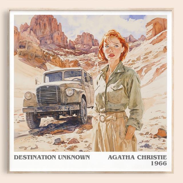 Destination Unknown Literary Art Print by Agatha Christie