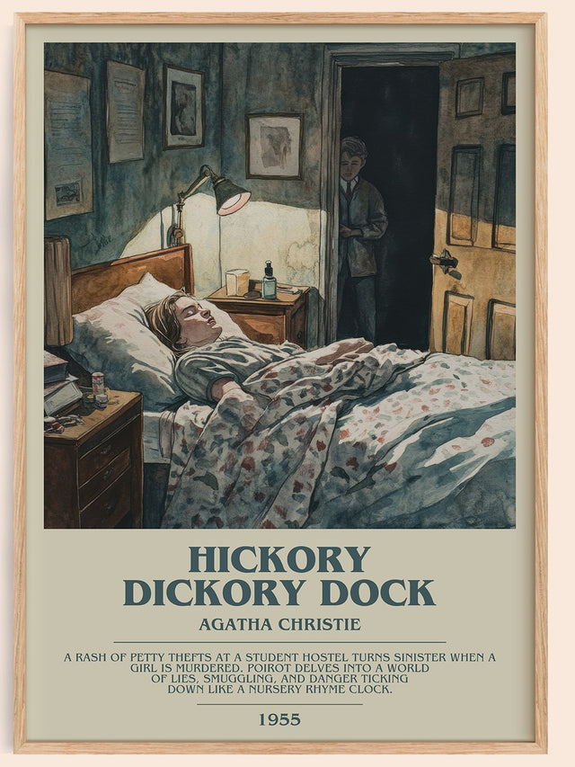 Hickory Dickory Dock Bookish Wall Art by Agatha Christie