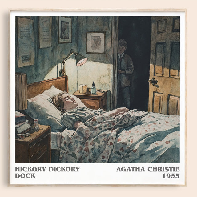 Hickory Dickory Dock Literary Art Print by Agatha Christie