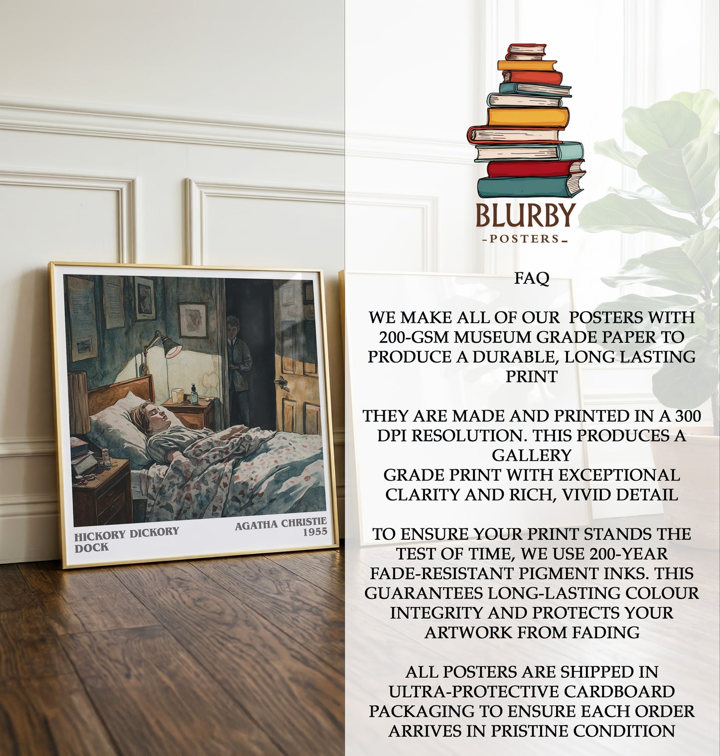 Hickory Dickory Dock Literary Art Print by Agatha Christie