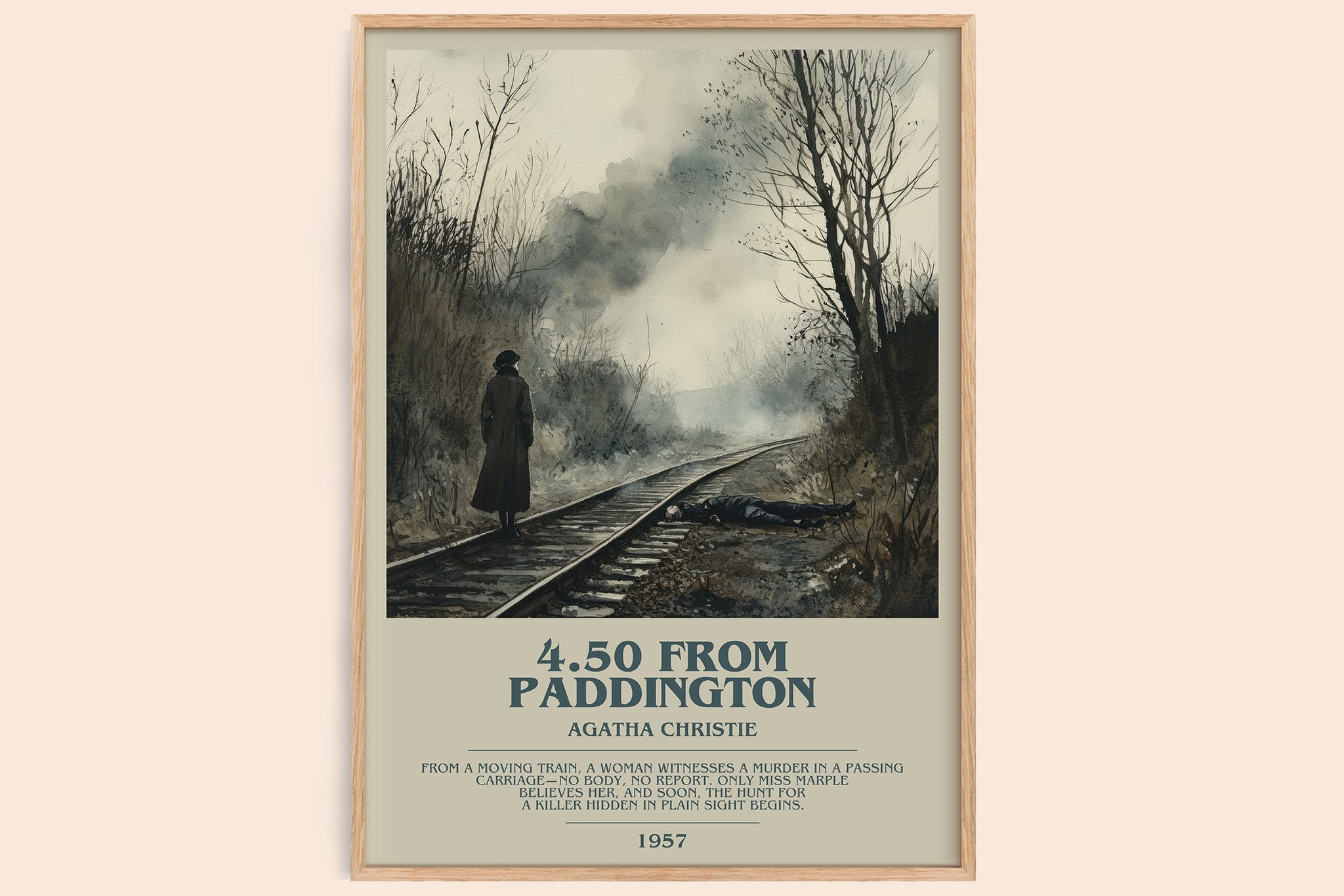 4.50 from Paddington Bookish Wall Art by Agatha Christie