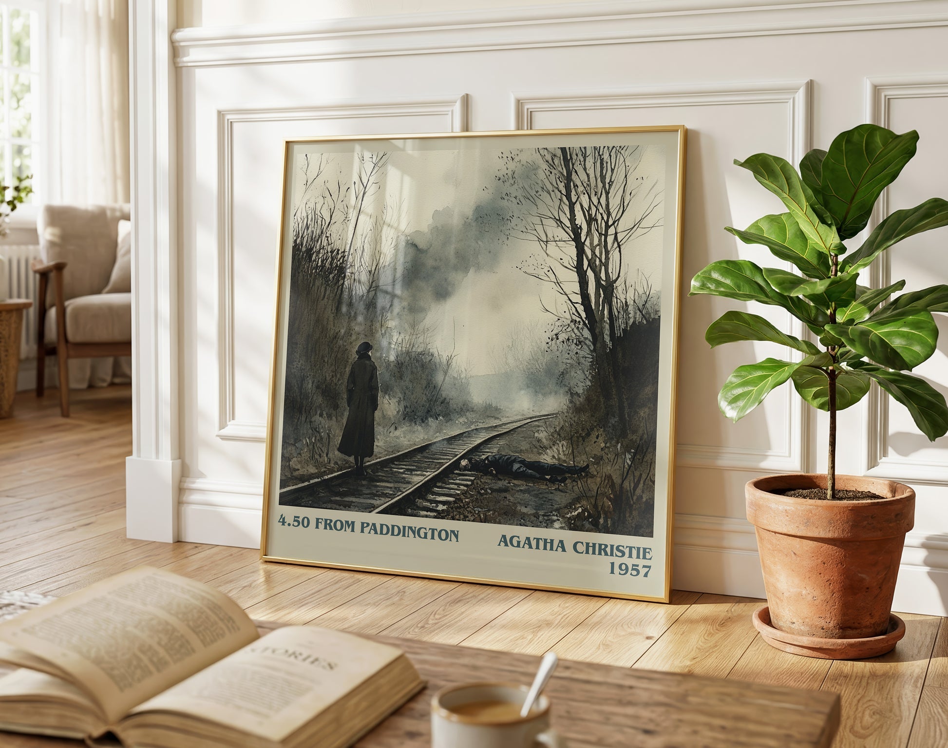 4.50 from Paddington literary poster paired in gallery wall – literary art prints