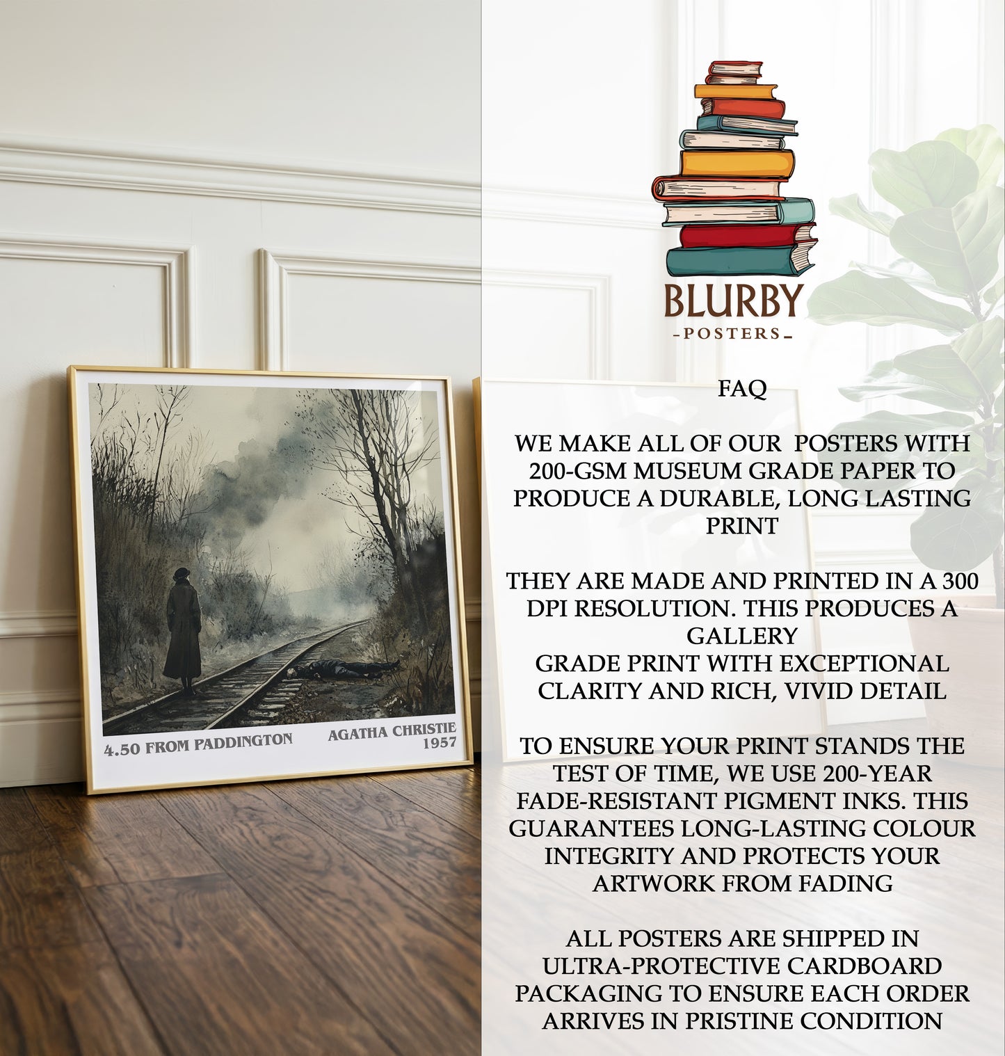 4.50 from Paddington Literary Art Print by Agatha Christie