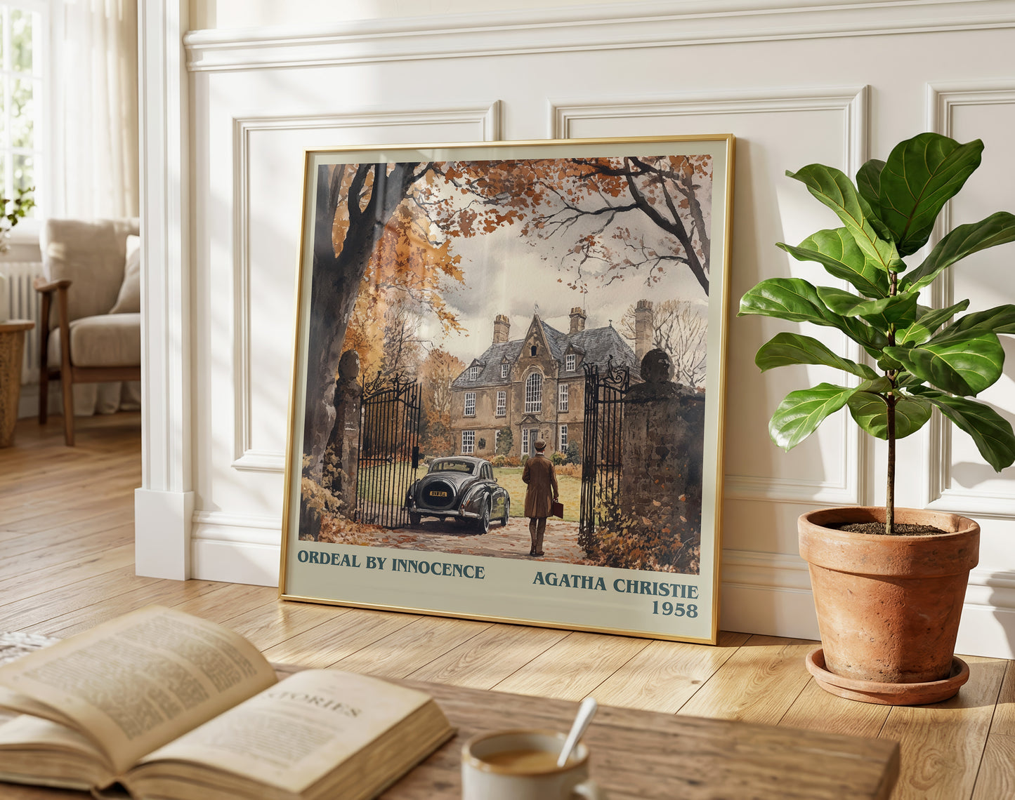 Ordeal by Innocence literary poster paired in gallery wall – literary art prints