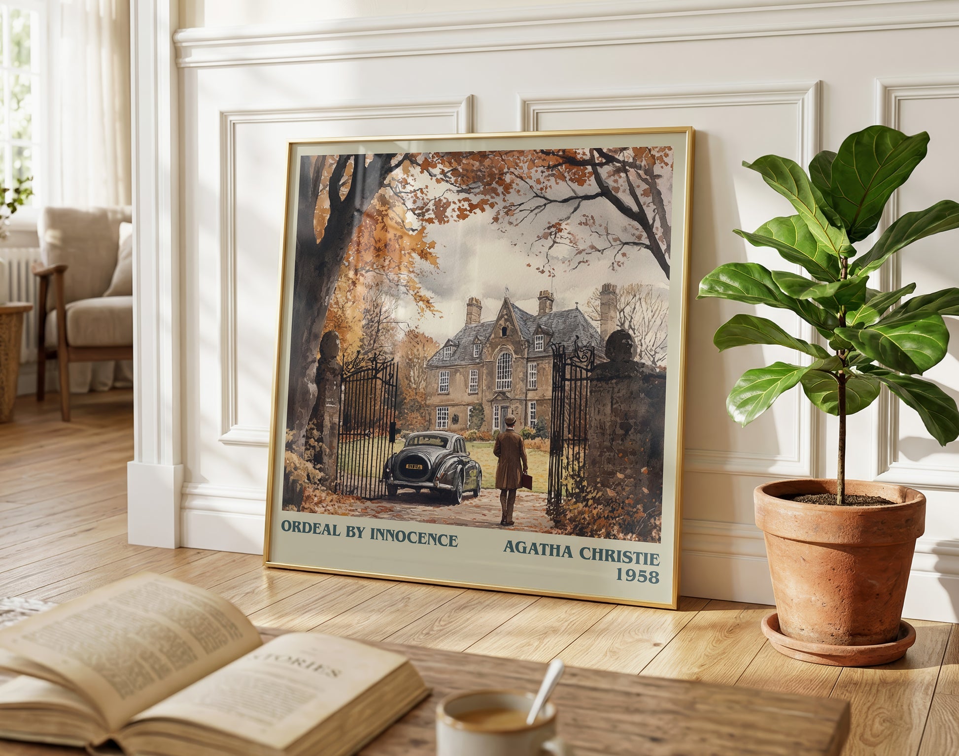 Ordeal by Innocence literary poster paired in gallery wall – literary art prints
