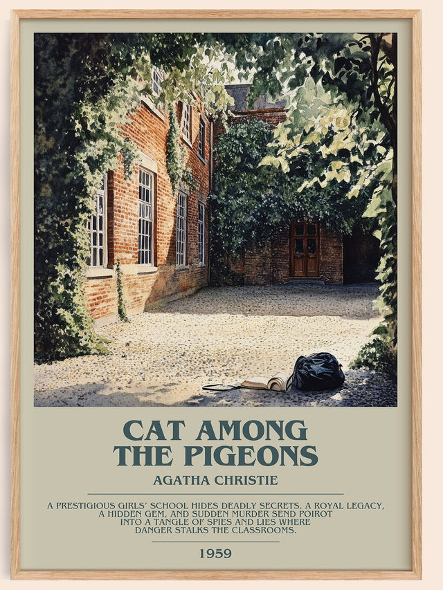 Cat Among the Pigeons Bookish Wall Art by Agatha Christie