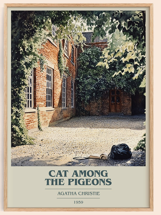 Cat Among the Pigeons Book Cover Poster by Agatha Christie
