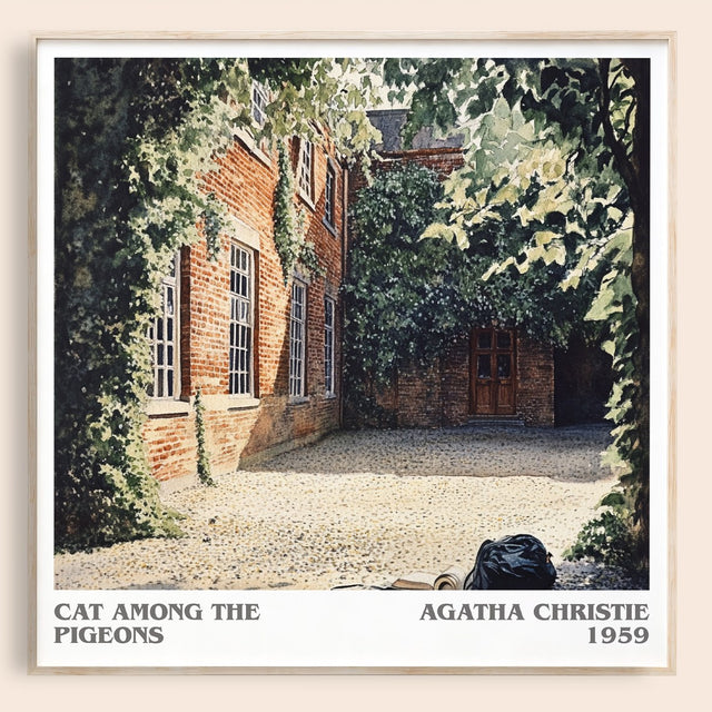Cat Among the Pigeons Literary Art Print by Agatha Christie