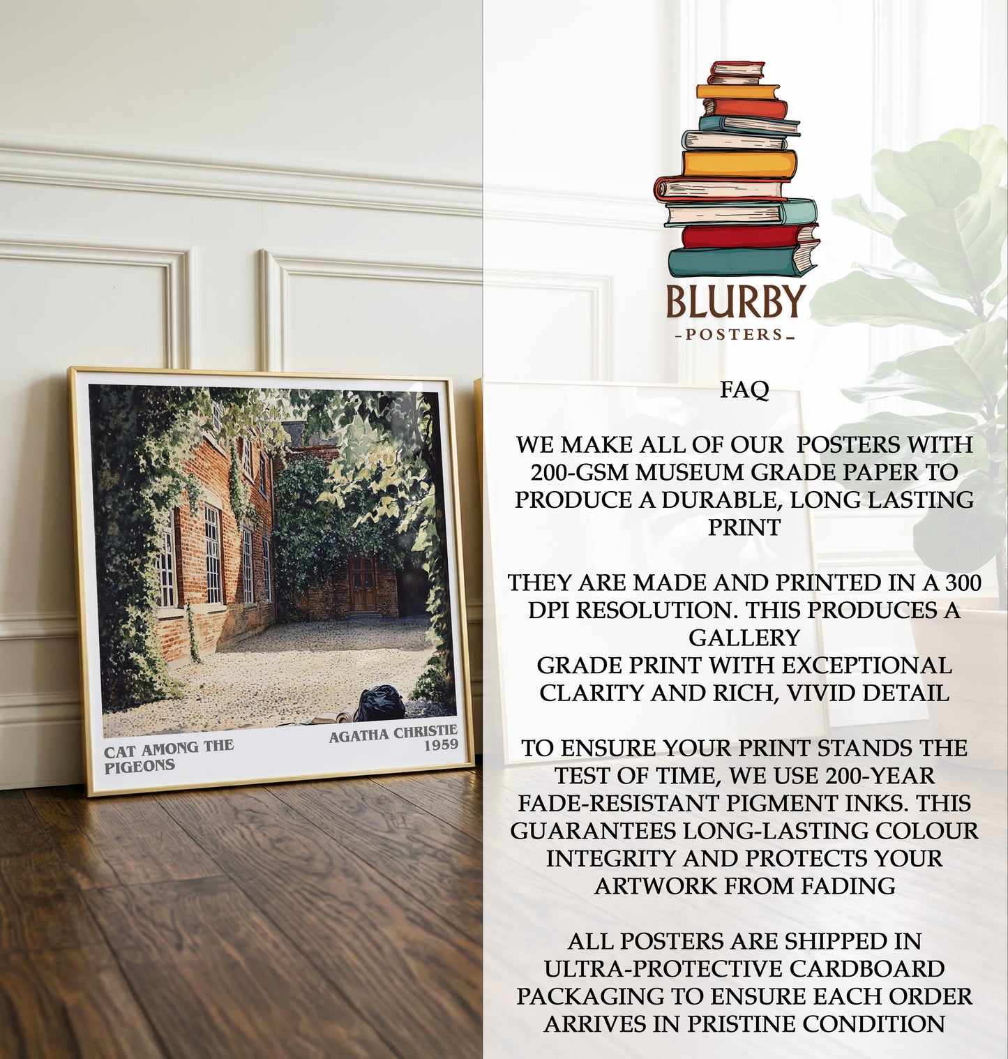Cat Among the Pigeons Literary Art Print by Agatha Christie
