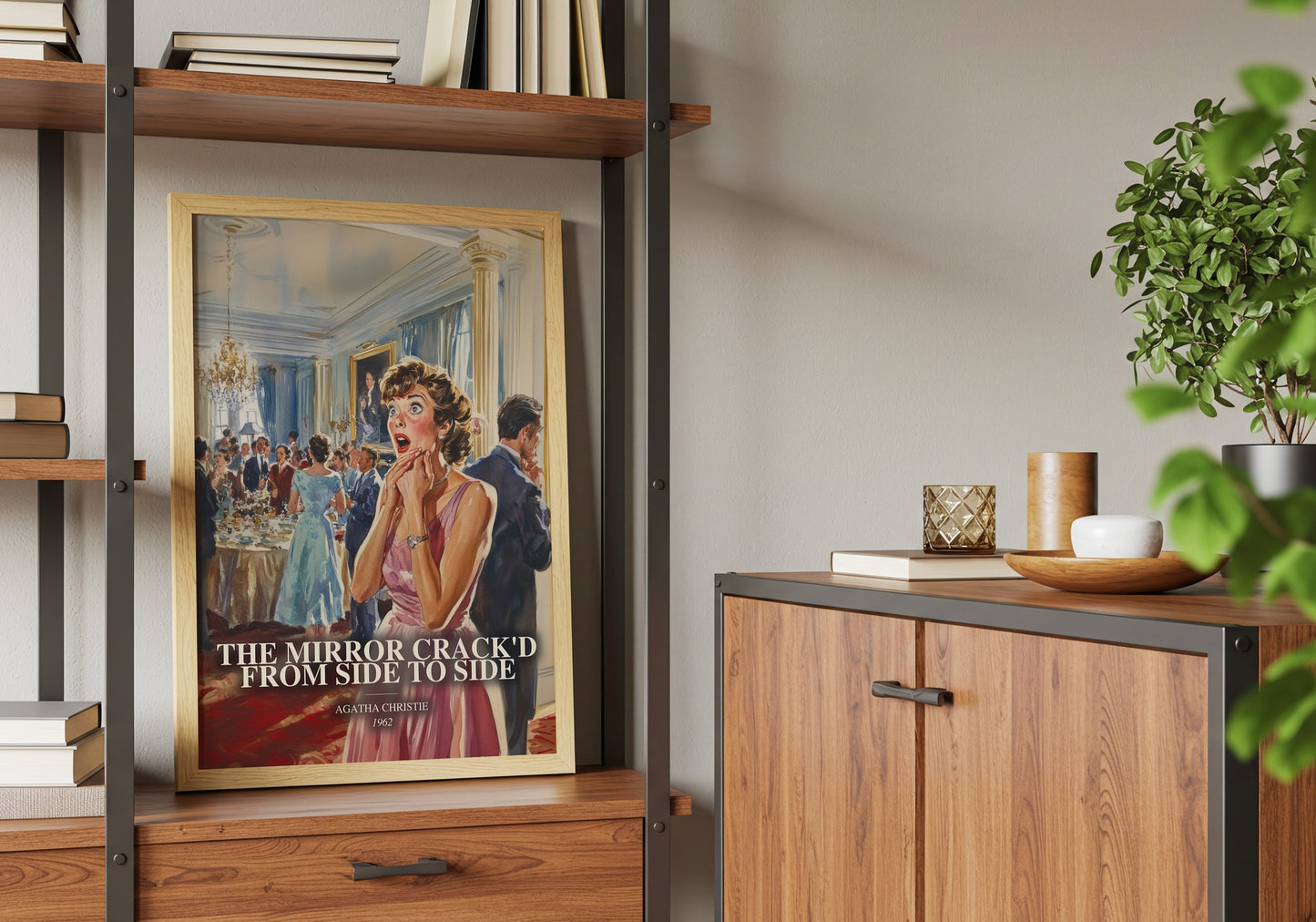 The Mirror Crack'D From Side To Side book watercolour illustration paper finish options – matte satin gloss
