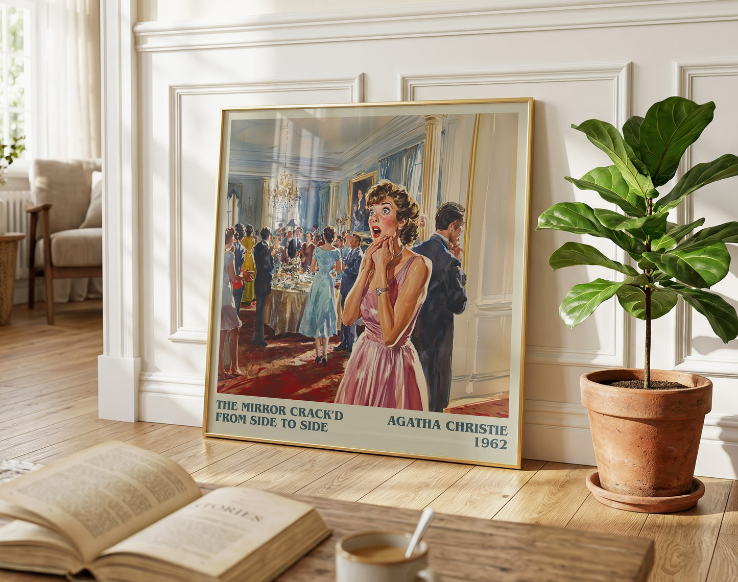The Mirror Crack'd from Side to Side literary poster paired in gallery wall – literary art prints