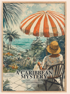 A Caribbean Mystery Book Watercolour Illustration by Agatha Christie
