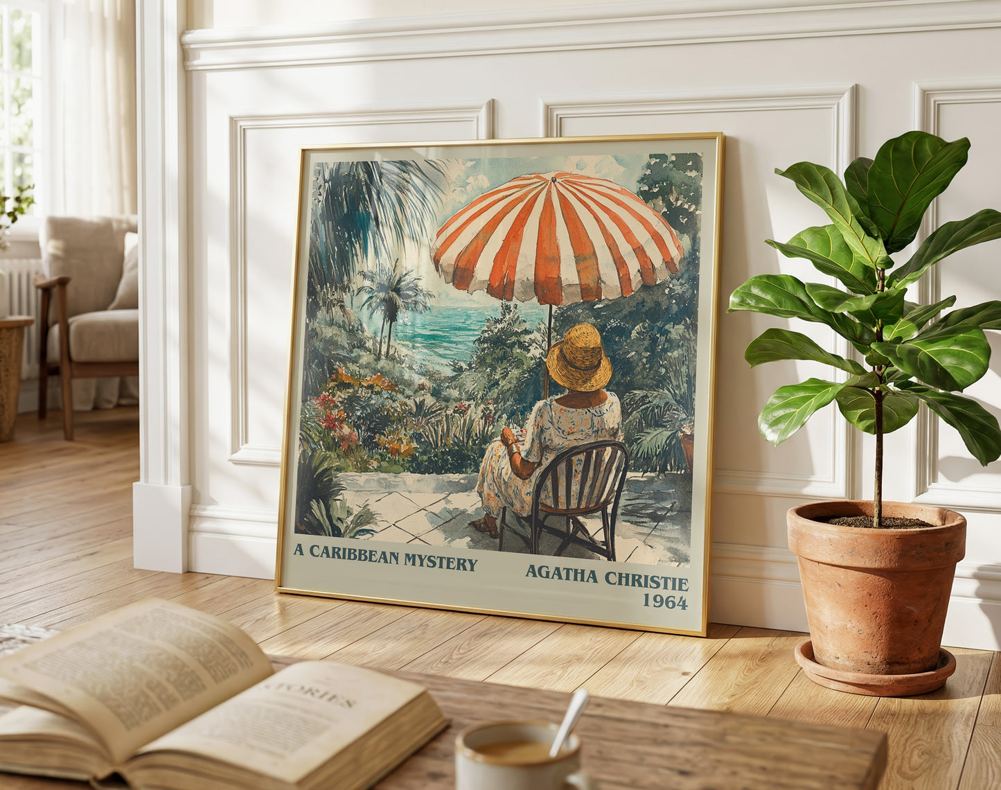 A Caribbean Mystery literary poster paired in gallery wall – literary art prints