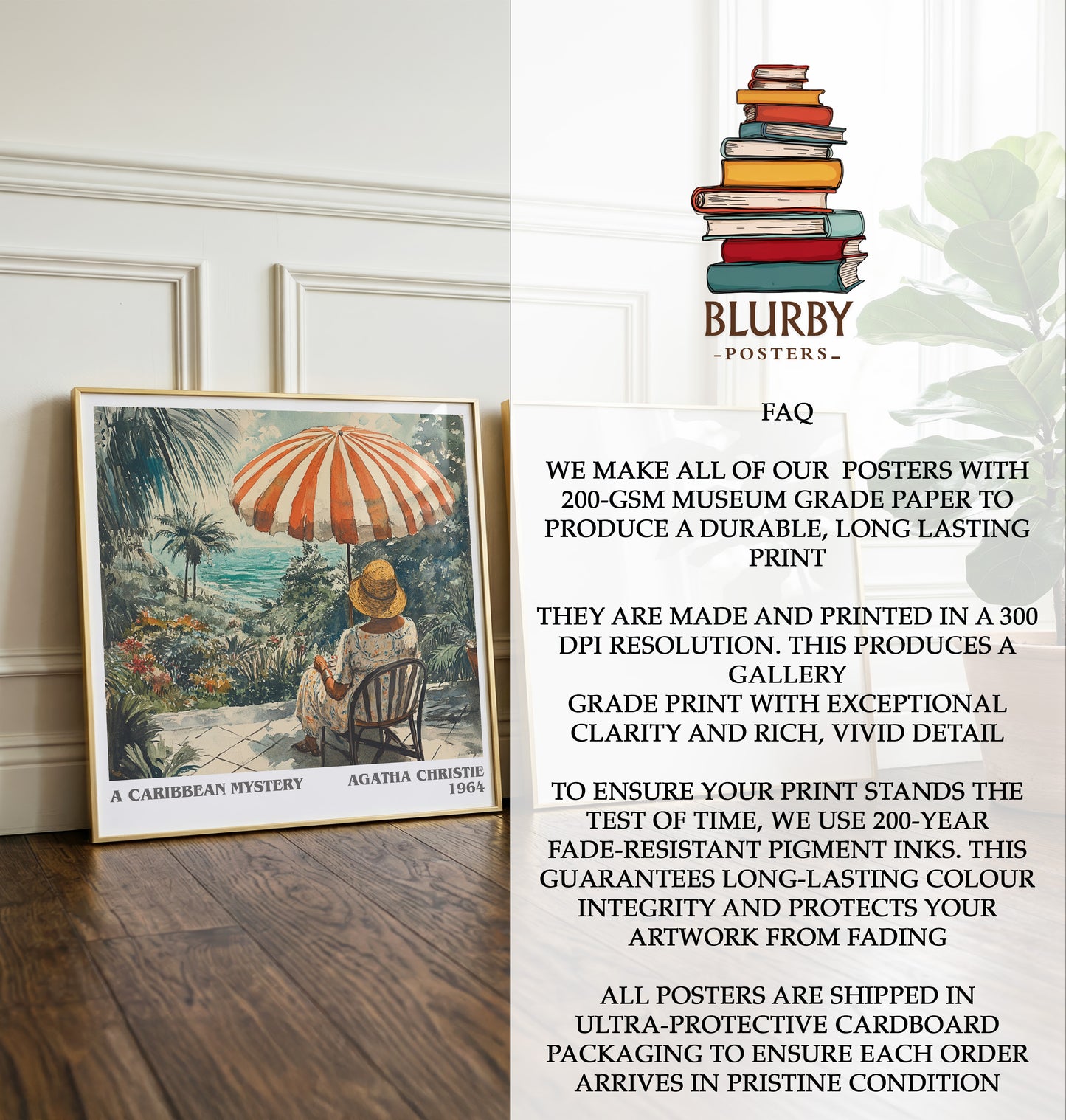 A Caribbean Mystery Literary Art Print by Agatha Christie