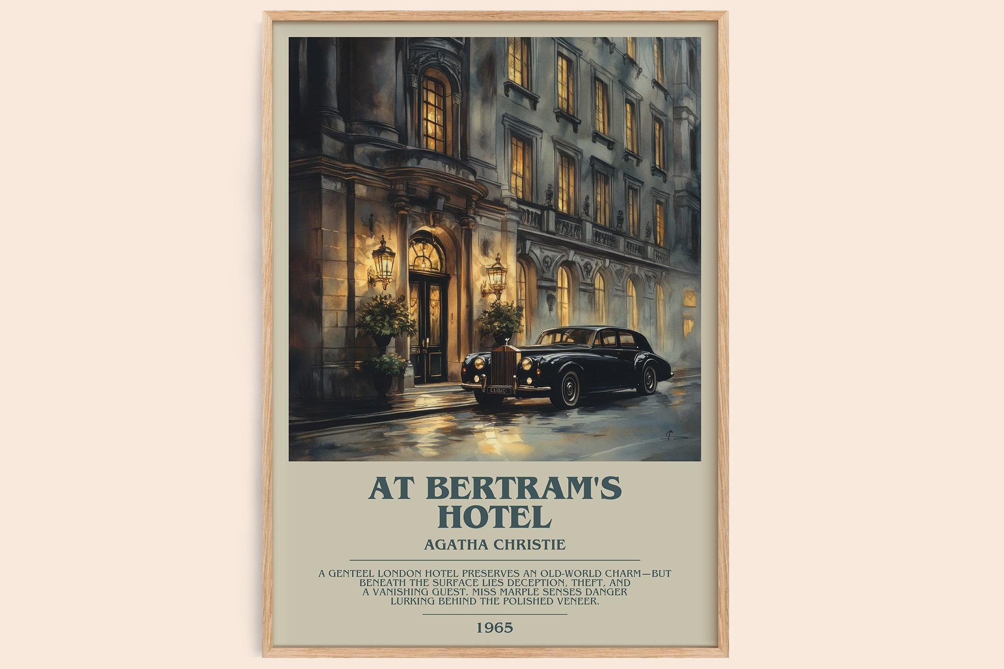 At Bertram's Hotel Bookish Wall Art by Agatha Christie