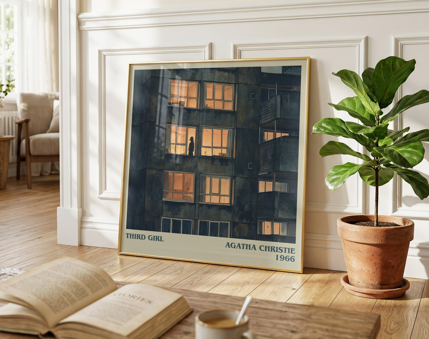 Third Girl literary poster paired in gallery wall – literary art prints
