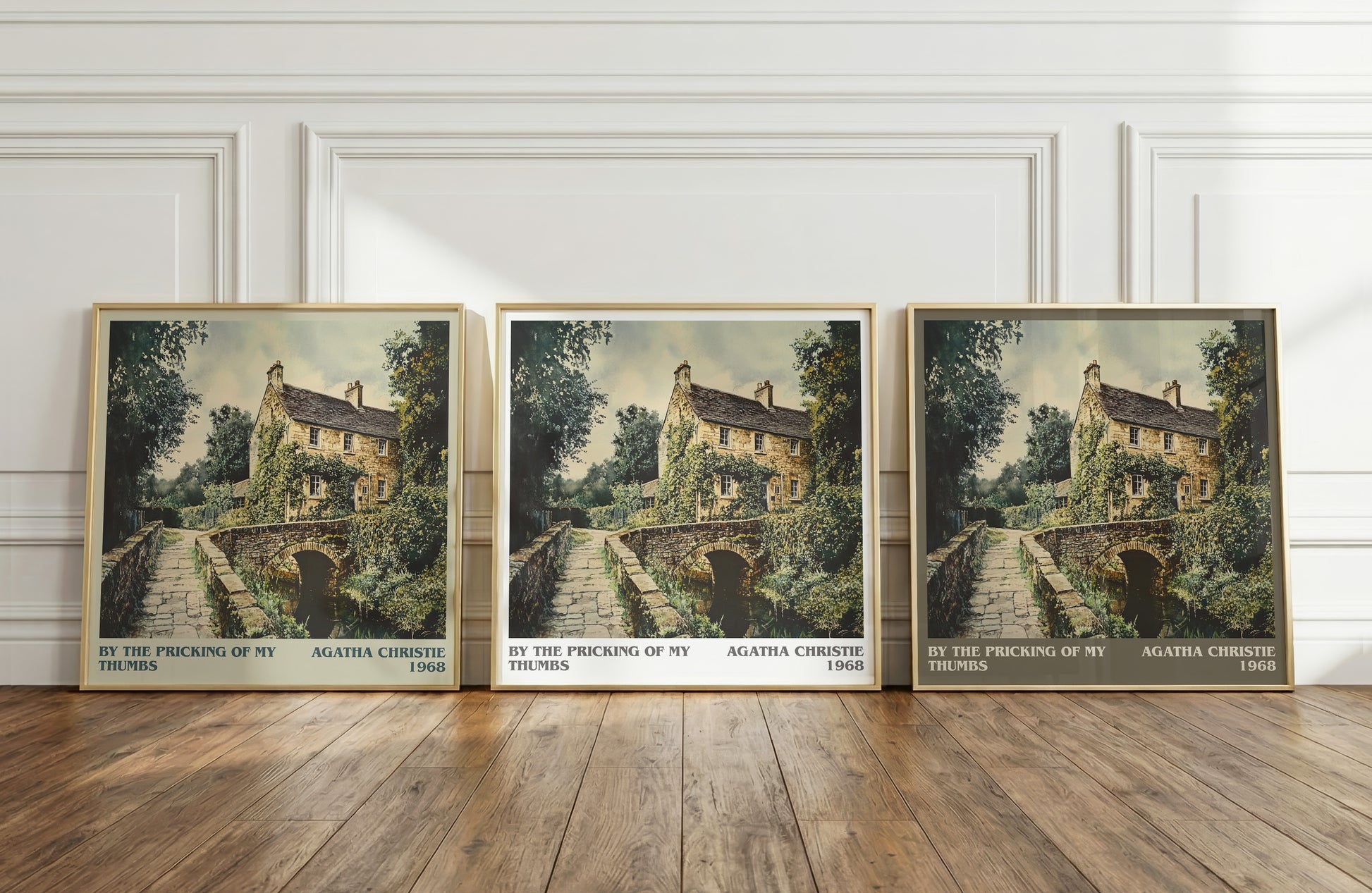 By the Pricking of My Thumbs literary print framed by window – literary home decor