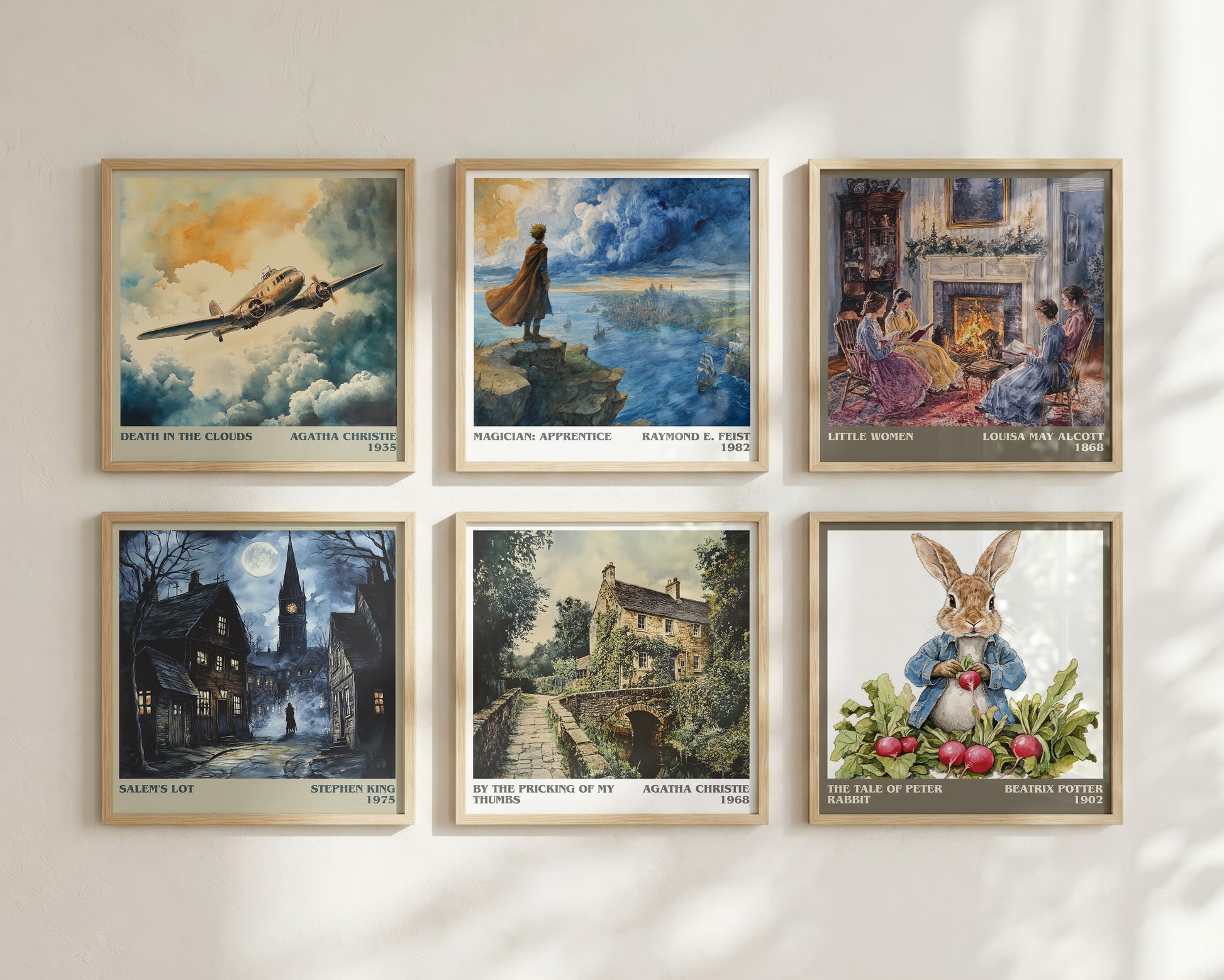 By the Pricking of My Thumbs literary book poster framed on wall – mystery wall art