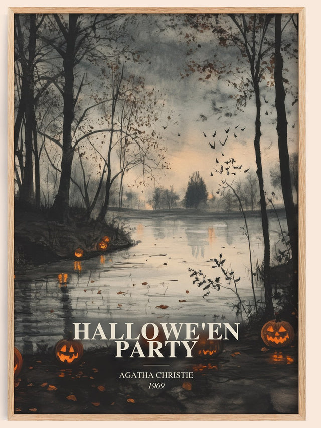 Hallowe'En Party Book Watercolour Illustration by Agatha Christie