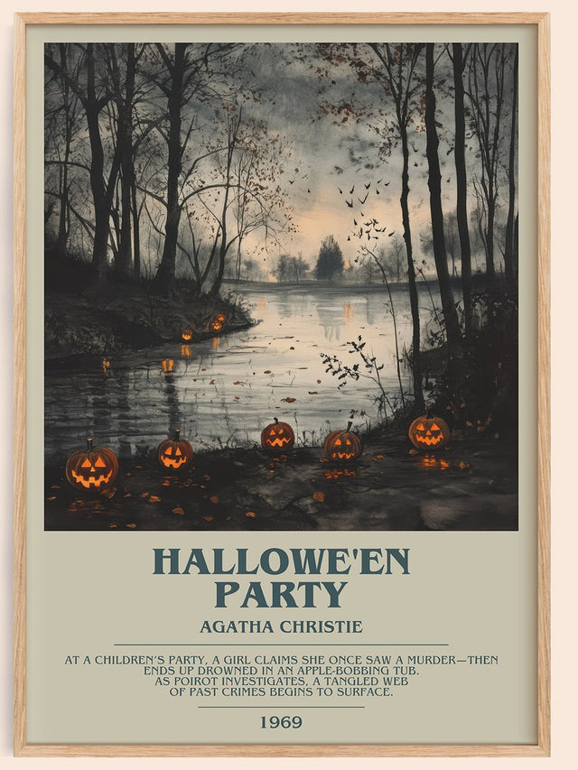 Hallowe'en Party Bookish Wall Art by Agatha Christie