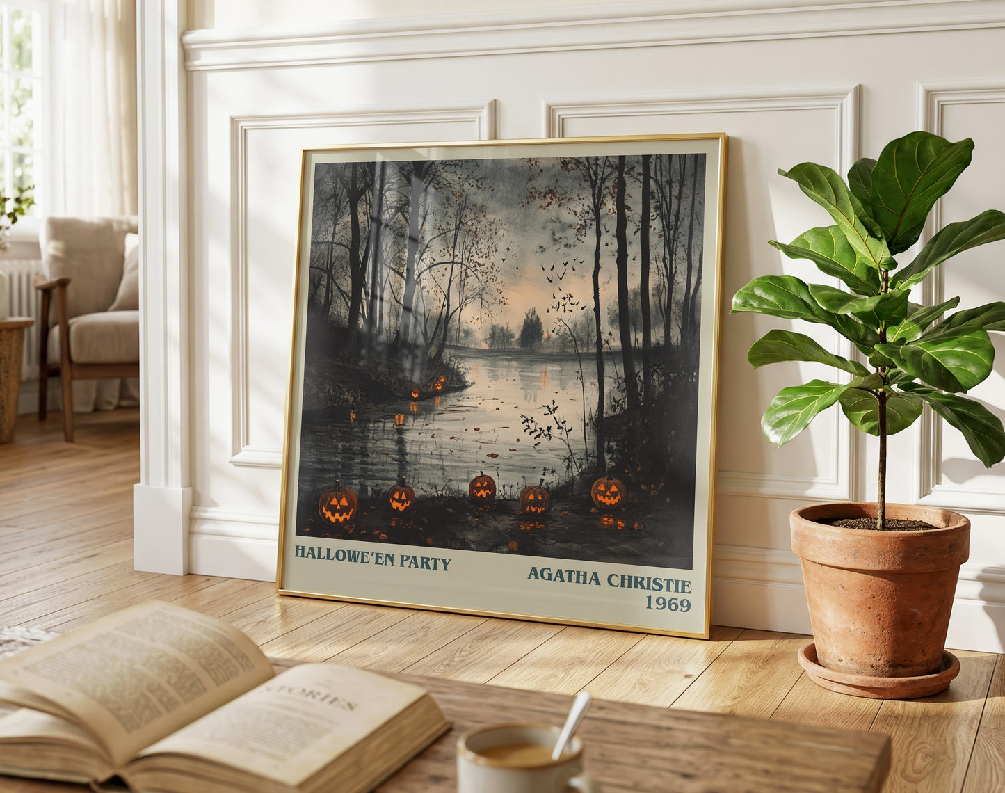 Hallowe'en Party literary poster paired in gallery wall – literary art prints