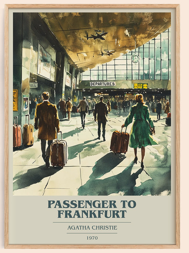 Passenger to Frankfurt Book Cover Poster by Agatha Christie