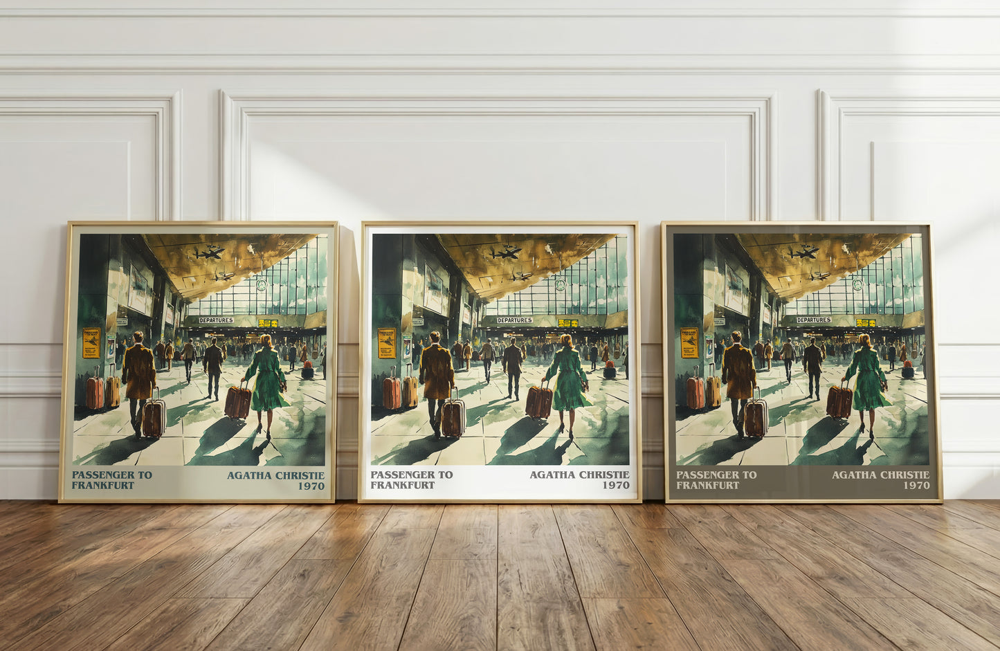 Passenger to Frankfurt literary print framed by window – literary home decor