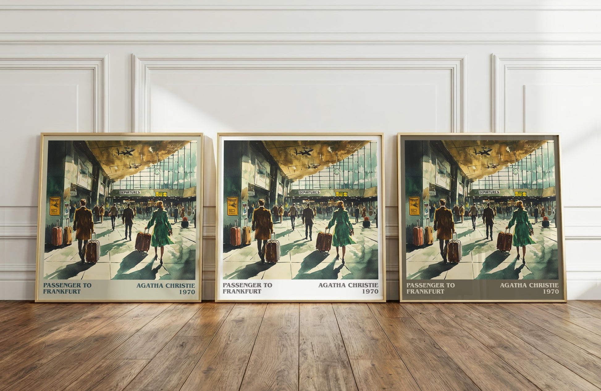 Passenger to Frankfurt literary print framed by window – literary home decor