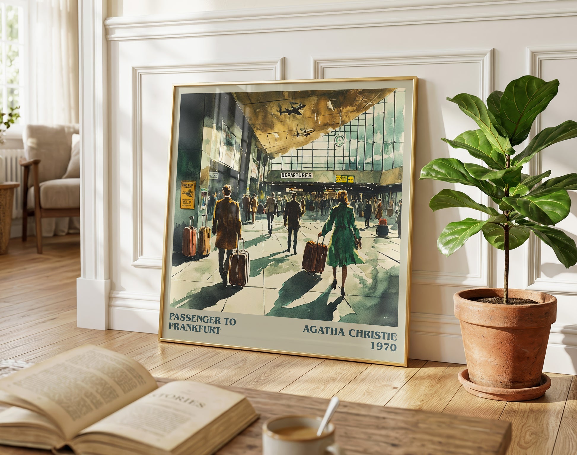 Passenger to Frankfurt literary poster paired in gallery wall – literary art prints