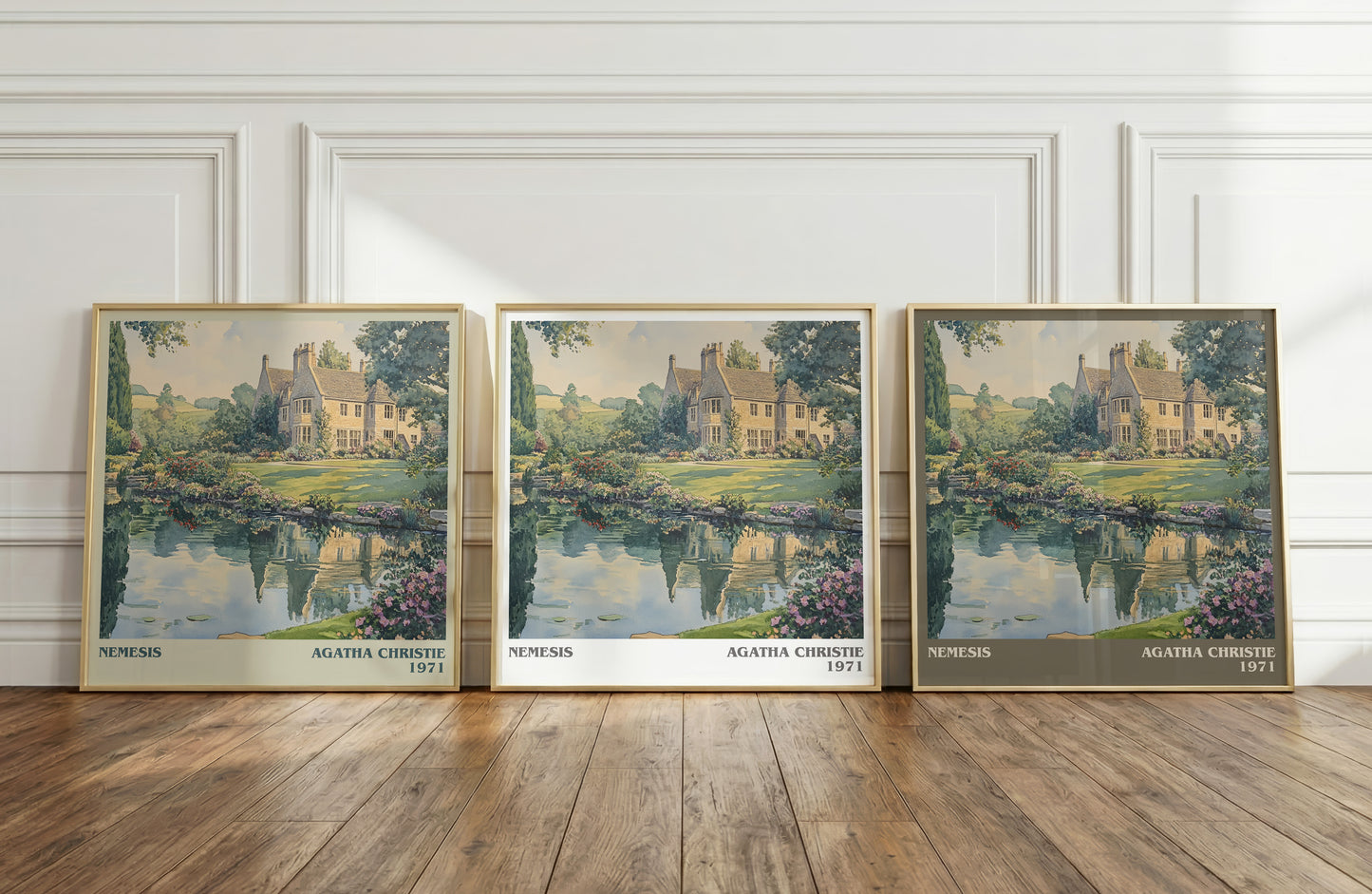 Nemesis literary print framed by window – literary home decor