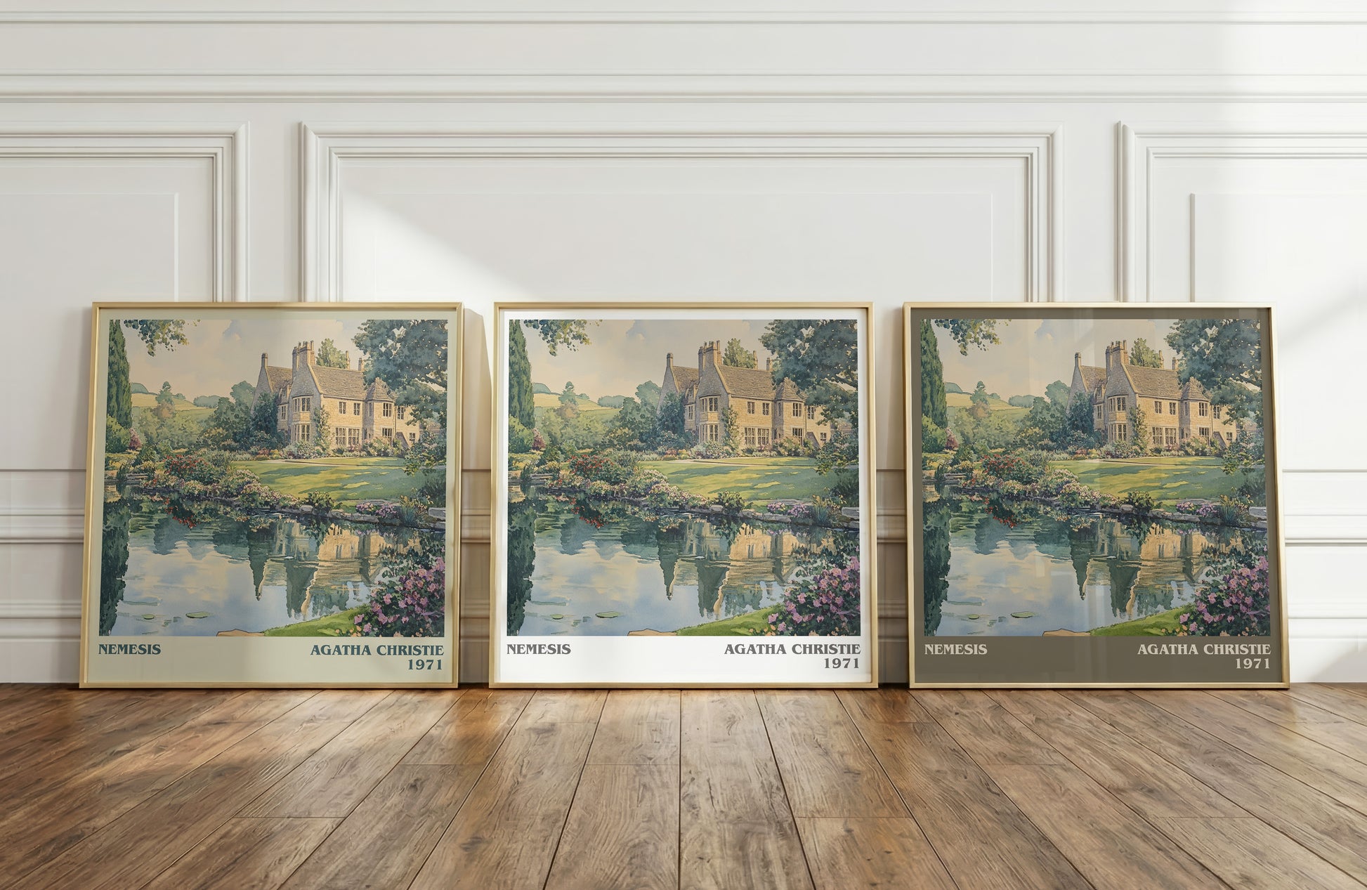 Nemesis literary print framed by window – literary home decor